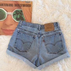 Vintage Levi’s 920 Orange Tab High Waist Shorts